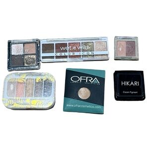 Eyeshadow and Makeup Samples Bundle - Green, White, Black, Gold